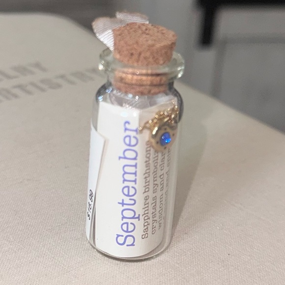 BRAND NEW - Birthstone Bottle Necklace in SEPTEMBER in SAPPHIRE. PERFECT GIFT!!! - Picture 13 of 15